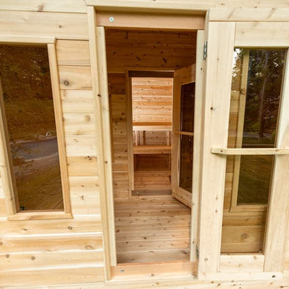 Dundalk Leisurecraft CT Georgian Cabin Sauna with Changeroom-Sweat Serenity