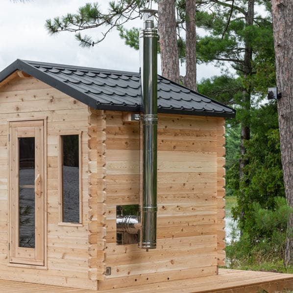 Dundalk Leisurecraft CT Georgian Cabin Sauna with Changeroom-Sweat Serenity