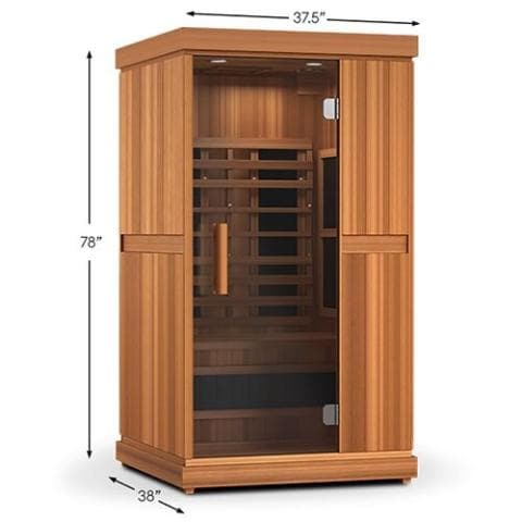 Finnmark FD-1 Full-Spectrum Infrared Sauna 1-Person Home Infrared Sauna 38”W x 38”D x 78”H-Sweat Serenity