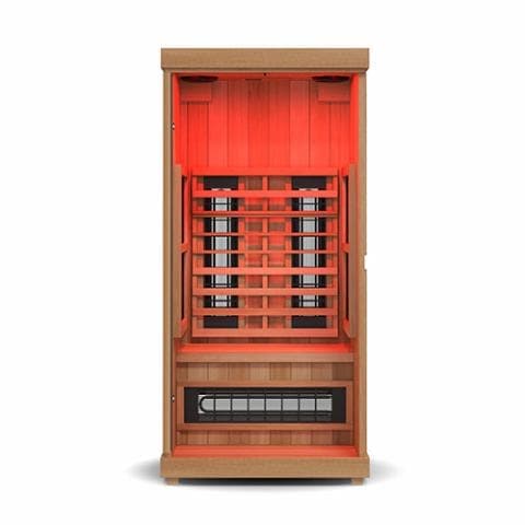 Finnmark FD-1 Full-Spectrum Infrared Sauna 1-Person Home Infrared Sauna 38”W x 38”D x 78”H-Sweat Serenity