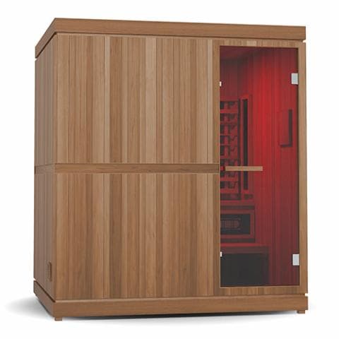 Finnmark FD-5 Trinity XL Infrared & Steam Sauna Combo - 75"W x 64"D x 83"H 4-Person Home Sauna with Infrared and Traditional Sauna Heater-Sweat Serenity