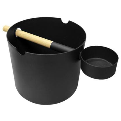 KOLO Bucket+Ladle Sauna Bucket+Ladle Set Bamboo/Aluminum 1Gal-Sweat Serenity