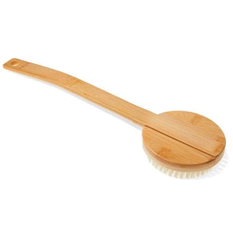 Kolo Bath Brush Bambu 2 Sauna Bath Brush with Handle Natural Bamboo-Sweat Serenity