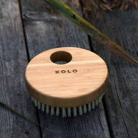 Kolo Bath Brush Bambu Sauna Bath Brush Natural Bamboo No Handle-Sweat Serenity