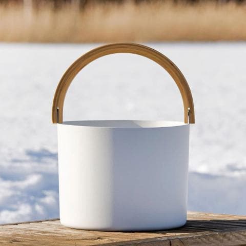 Kolo Bucket 2 Sauna Bucket with curved Handle Bamboo/Aluminum 1.5Gal-Sweat Serenity