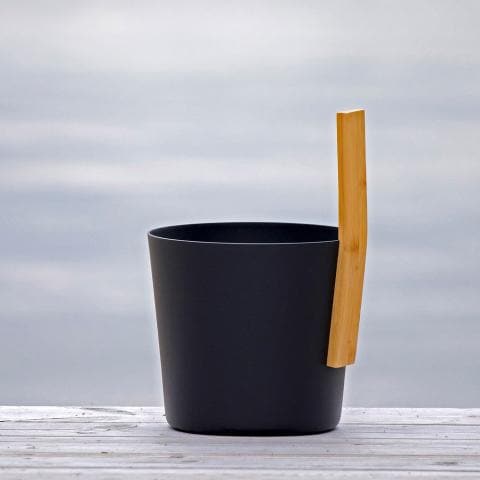 Kolo Bucket 3 Sauna Bucket with straight handle Bamboo/Aluminum 1Gal-Sweat Serenity