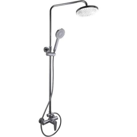 SaunaLife Barrel Shower Model R3 Rain-Series Outdoor Barrel Shower Kit 53"Wx90"H-Sweat Serenity