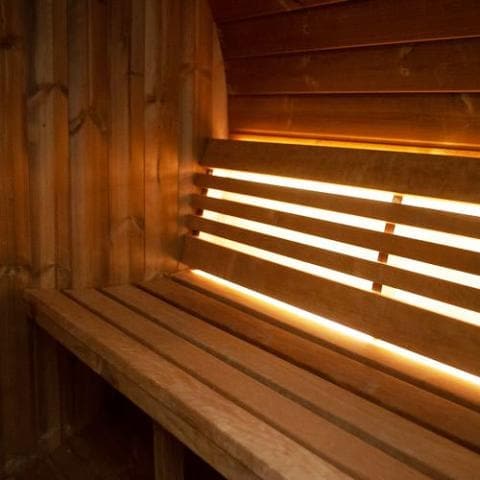 SaunaLife Model E7G Sauna Barrel Glass Front-Sweat Serenity