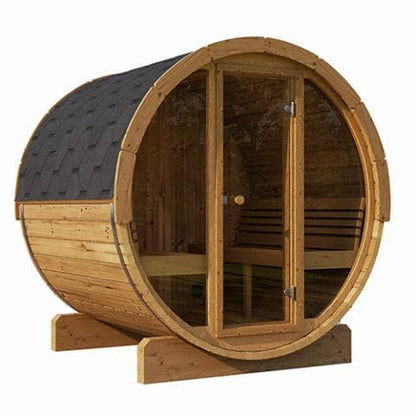 SaunaLife Model E7G Sauna Barrel Glass Front-Sweat Serenity