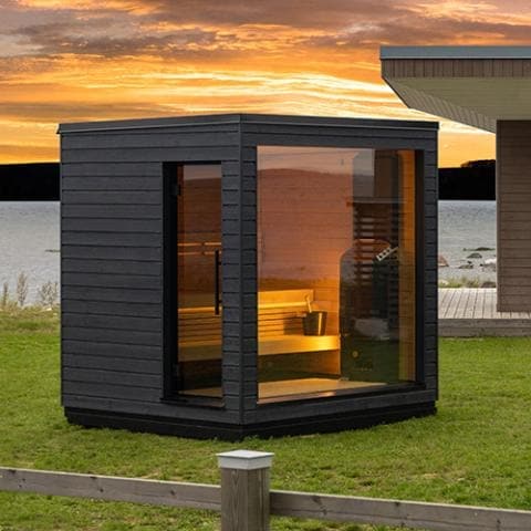 SaunaLife Model G6 Pre-Assembled Outdoor Home Sauna Garden-Series Fully Assembled Backyard Home Sauna Up to 5 Persons-Sweat Serenity